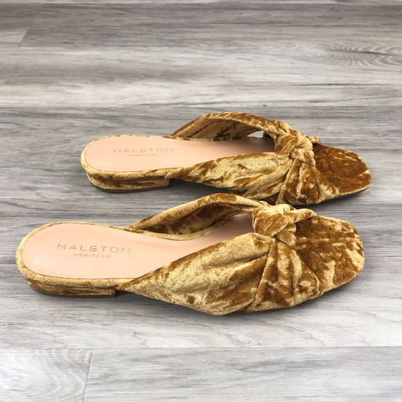 Halston Heritage Shoes - Halston Heritage Ginny Velvet Sandals
